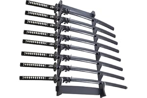 REPLIKSWORD Support Bois Murale 8 Places Katana Epee Presentoir en Bois Sabre