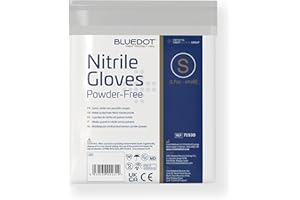 bluedot NSNF1 Blue Dot Non-Sterile Nitrile Powder Free Gloves, Small