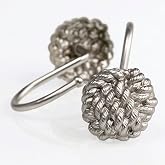 12 x Nickel Shower Curtain Hooks Rustproof Metal Rings