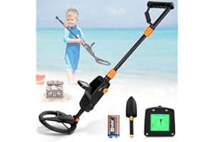 Detector de Metales Niños, Sunowl Detector Metales niños de Alta Precisión con Pantalla LCD y Bobina de Búsqueda Impermeable, Detector de Metales para Niños y Principiantes para Buscar Metales