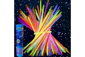 HenfuME 100 świetlówek dla dzieci, świecąca pałeczka, świecąca świetlówka ze złączami, pastelowe akcesoria fluorescencyjne na urodziny, święta