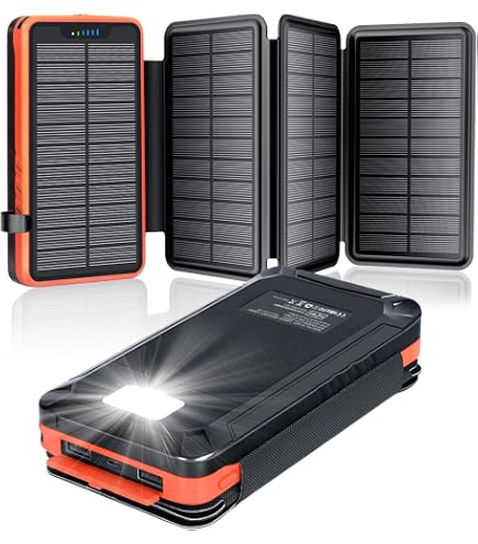 Panneau Solaire Portable Bresser 40W - 3 Ports USB Et 1 Port DC - Charge Rapide QC3.0 - Parfait Camping, Randonnée