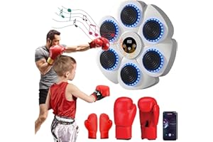 DriveNova Music Boxing Machine, LED Elektronische Smart Music Machine Boxing mit Boxhandschuhen,Boxmaschine mit Musik Musikboxing Maschine mit 9 Modi und 18 Geschwindigkeiten für Erwachsene und Kinder