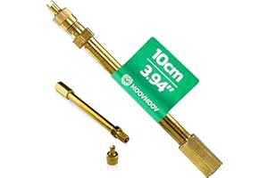 MOOVMOOV Rallonge de Valve Schrader 10 cm en Laiton – Compatible Pneus de Voiture, Motos, Trottinettes Électriques, Brouette et Roues Jumelées – Prolongateur de Valve pour Gonflage Facile