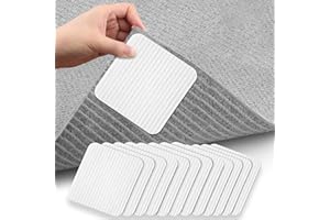 HOTUT Tappeto, 12 pezzi, tappetini antiscivolo, tappetino antiscivolo e lavabile, tappetino per moquette, cameretta dei bambini, bagno