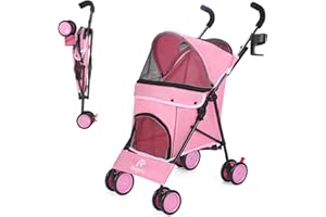 Wedyvko Umbrella Dog Stroller (Pink)