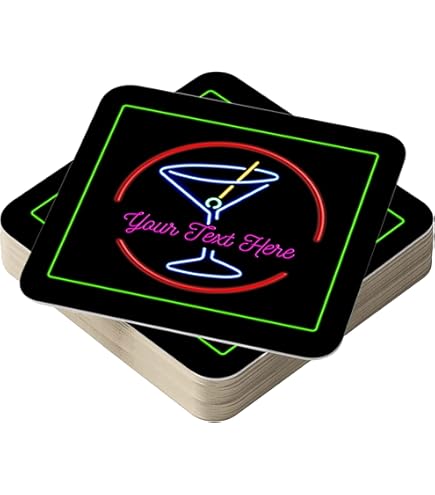 Beer Mats Pack Of 24 - Absorbent Recyclable Cardboard Drink Mat Coasters 95mm X 95mm X 1mm Square - Accessories For Home Bars Pubs - Cocktail Recipes - View #6