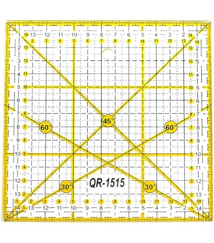 Righello Trasparente In Acrilico Per Cucito E Patchwork – Linee Griglia Bicolore, 1 Pezzo – Facile Lettura