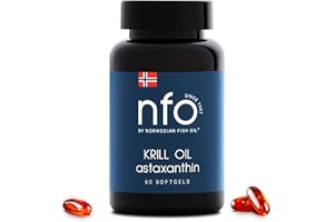 ‎NFO NFO OMEGA 3 KRILL OIL Astaxanthin [60 Fischhaut Kapseln] Norwegische Omega 3 Krillöl & Fischöl Kapseln, Omega 3 Kapseln hochdosiert, EPA, DHA in Phospholipide, Omega 3 Öl in Krillöl Kapseln