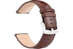 OTTOODY Alligator Grain Leather Watch Straps, Quick Release Top Grain Leather Watch Straps for Men Women - Choice of Color & Width 18mm 20mm 21mm or 22mm, Elegant Watch Band for Watch & Smartwatch