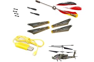 SYMA Kit de pièces de rechange Apache S109, S109G, hélicoptère radiocommandé, modélisme, hélicoptère, pales de rotor, câble de charge USB, boucle de connexion, etc.