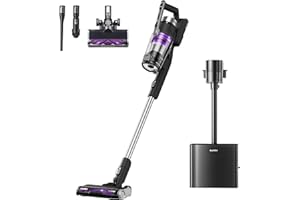 Eureka Stylus Elite Aspirapolvere Senza Fili con Stazione, 24000Pa, Svuotamento Automatico, Sacco 3L, Autonomia 60 Min, Spazzola Antigroviglio, LED, Batteria Rimovibile, Motore BLDC