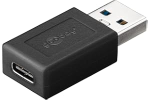 Goobay 45400 2 i 1 Superspeed Adapter USB 3.0 (typ A) till USB-C, förvandlar USB 3.0-porten till en USB-C-port