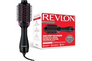 REVLON Salon One-Step - Secador y volumizador (3 posiciones de calor y 2 velocidades, revesimiento ceramico, mango ergonomico), negro y rosa, Original