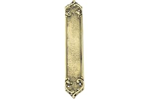 Castelion® Slim Solid Brass Finger Door Push Plate | Victorian Style Door Accessories | Ornate Home Decor Perfect for Traditional Homes | High Quality Home Accessories | 4.5cm x 24.5cm
