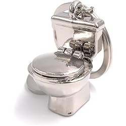 Onwomania Klo-Toilette Schlüsselanhänger – Witziger Metall-Anhänger, Geschenk Für Freunde & Familie