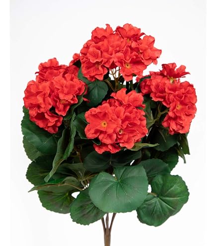 Künstliche Geranien Hängepflanze – 70 Cm Lang, Rot, Aus Textilfasergewebe, Für Balkon & Garten