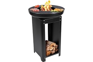 BBQ Collection Brasero et Plancha - Barbecue Japonais 61 x 90 cm - Grille Barbecue Teppanyaki - Brasero Exterieur Jardin et Terrasse - Cuisine Exterieur - Métal