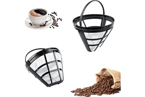 BYFFOER 2 Pezzi Filtro Riutilizzabile per Caffè Permanente Filtro Caffè, Filtri Rete Caffè Fine Net con Maniglia, Filtri a rete caff Filtro Universale Permanente Per Macchina da caffè americano
