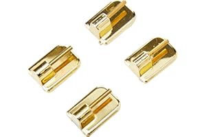 GARDINIA Ganchos adhesivos para varilla de cortina, 4 piezas, Con pasador de acero, Autoadhesivo, Altura: 11 mm, Bronce