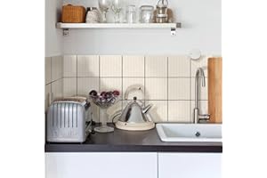 Alwayspon Vinyl Waterproof Tile Sticker, Peel and Stick Self-Adhesive Backsplash Tile Transfer Sticker for Kitchen Bathroom Living Room, Boho Style Wall Sticker, 15x15cmx25pcs, Orange