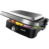Cecotec Rock'nGrill Electric Grill 1500 Full Open. 1500W, 180&deg; Opening, RockStone Non-Stick, Floating Plate, Fat Collector, V
