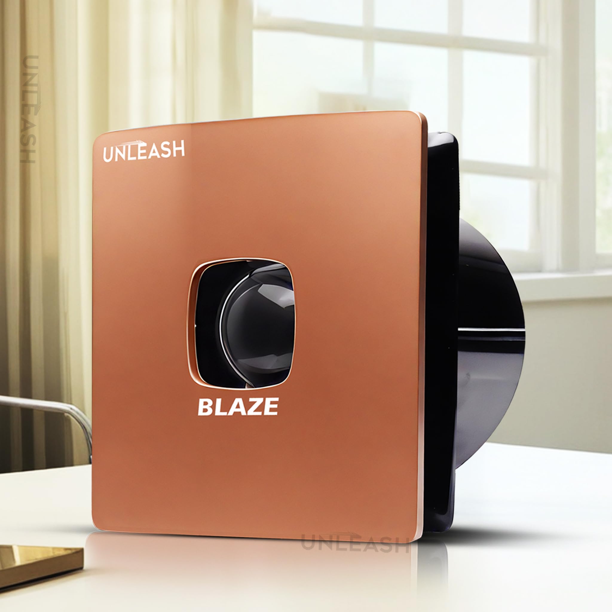 Unleash Blaze 150mm Exhaust Fan For Bathroom Kitchen 6 inch, Kitchen Bathroom Exhaust Ventilation Fan With powerfull 100% Copper Motor (GOLDEN)