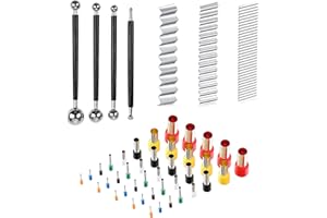 JMZLLRX 47 PCS Outil de Modelage Argile, Outils de Pointillage, Poterie Pâte Polymère Fraises en Argile Ronds pour Fabrication d'Argile, Modelage DIY Emporte-pièces Artisanat