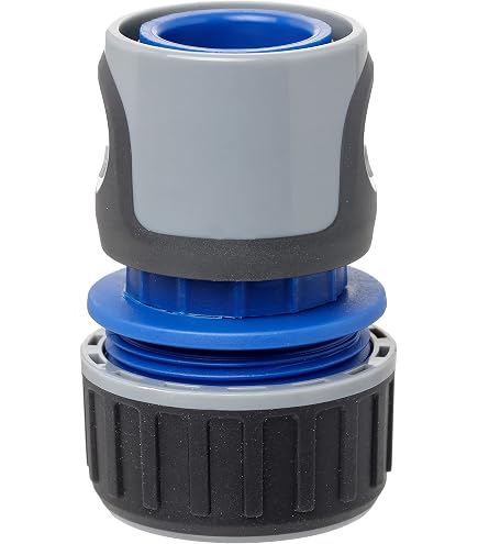 Connecteur Rapide Universel Pour Tuyau D'arrosage 3/4" (19mm) - Installation Facile, Protection UV, Gris/noir - 2