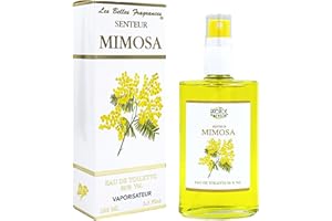 Eau de Toilette Mimosa, par Prestige de Menton – Eau de Toilette Florale et Chaleureuse pour Femmes – Parfum Naturel – Fabrication Artisanale en Côte d’Azur – Vaporisateur Rechargeable – 100 ml