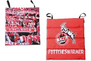 KÖLN COLOGNE 1. FC Köln Klappsitzkissen rot Sitzkissen Kissen Stadionkissen - Plus Lesezeichen I Love Köln
