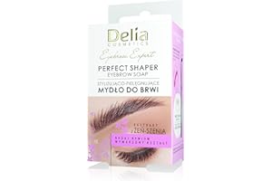 Delia Cosmetics - EYEBROW EXPERT - Jabón para peinar las cejas - Cuidado e hidratación - Cualquier color de cejas - Efecto transparente - Extracto de ginseng - Juego - 10 ml