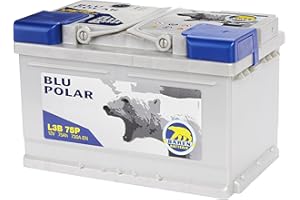 Baren Batteria Auto Flooded L3B 75P 12V 75Ah 730A, Batteria Auto Blu Polar ad Acido Libero per Veicoli Tradizionali, Made in Italy, Senza Manutenzione, Pronta all'uso, Batteria Alta Affidabilità