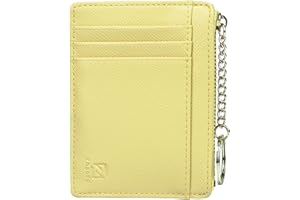 Tarjetero para Tarjetas de Crédito Mujer, ZhaoCo Cartera Corta Mujer Cuero PU Billetera Mujer Pequeño Monederos Cartera Tarjetero con Cremallera y Llavero