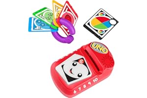 Fisher-Price Mon Premier UNO Bilingue Rires & Éveil, Version française, Jouet électronique avec Sons et lumières, pour bébé et Enfant dès 6 Mois, HGY54