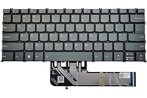 Errum Ersatztastatur für Ideapad Flex 5-14ARE05 5-14IIL05 5-14ITL05 5-14ALC05, IdeaPad 5-14ITL05 5-14IIL05 5-14ARE05 5-14ALC05, US-Layout Laptop-Tastatur mit Hintergrundbeleuchtung