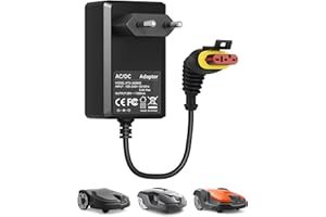 RENGOGA Caricabatterie 28V 1.3A Compatibile con Husqvarna Automower 105, 305, 310, 315, 315X, 405X, 415X, 310 Mark II, 315 Mark II, Gardena R50Li, R70Li, R80Li, Sileno City, Life, Minimo Robot Tosaerba