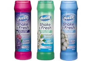 DJANGOS DISCOUNTS Duzzit Shake & Fresh Mixed Carpet Freshener (3pk) | Shake and vac Carpet Freshener Powder | Shake n Vac | Carpet Cleaner Powder Mixed Variety Pack