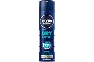 ‎NIVEA MEN NIVEA MEN Dry Active Deo Spray, Deodorant mit 72h Anti-Transpirant-Schutz für ein trockenes Hautgefühl, antibakterielles Deospray ohne Ethylalkohol (150 ml)