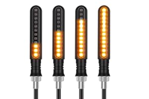 Kinstecks 4PCS Motorcycle Indicators Flowing Turn Signal Lights Motorbike Turning Indicators 12V for Motorcycle Motorbike Scooter Quad Cruiser Off Road
