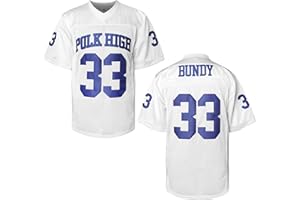 MESOSPERO Al Bundy 33 Polk High Herren Fußballtrikot Blau Sportshirt 90S Hip Hop Kleidung S-3XL