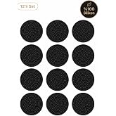 Siliconly 12 Adet Silikon Bardak Altlığı, Bardak altlığı,%100 Silikon Bardak Altlığı Siyah