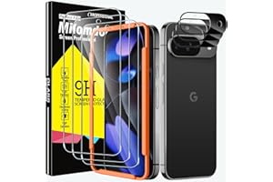 Milomdoi 3 Piezas Protector Pantalla para Google Pixel 9 Cristal Templado Accesorios con 3 Piezas Protector Cámara [Compatible Huellas Dactilares] Fácil Instalación, 9H+Ultra HD Vidrio