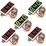 RUNCCI-YUN 0,28 Pollici Mini Voltmetro Digital,LED Display Pannello Voltmetro,DC 0-100V Tre fili voltmetro digitale,Protezion