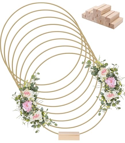 LWuuywa 8 stuks metalen ringen om te knutselen, 30 cm LWuuywa 8 stuks metalen ringen om te knutselen, 30 cm