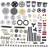 UJBVCX 116 Pieces Chain Link Connectors Gear Kit Construction Gear Box Compatible with Technic Parts
