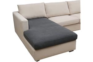 ‎EISMODRA Eismodra Sofabezug L Form,Sofa Überzug 3 Sitzer,Stretch Sitzkissenbezug,Couch Überwurfdecke Sofaschoner Sofaüberwurf,Elastischer Bezug Cover für L-Form,Dunkelgrau,Chaiselongue(1 Stück)