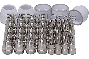 RIVERWELD P80 palnik do cięcia plazmowego zestaw materiałów eksploatacyjnych końcówka plazmowa 1,5 100 A, 45 szt.