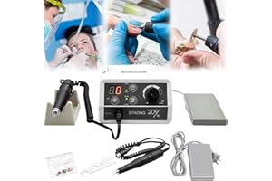 AISNY Dispositivo Lucidatura Per Micromotore, Micromotore Per Lucidatura Elettrico 0-45000 Giri/Min Dimensione Punta 2,35Mm Lucidatrice Elettrica LCD Gioielli Laboratorio Ceramica Silicone