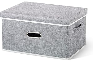 Lesfit Fabric Storage Box with Lid, 20 L